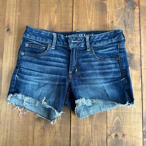 American Eagle Outfitters Super Stretch Dark Wash Denim Shorts
